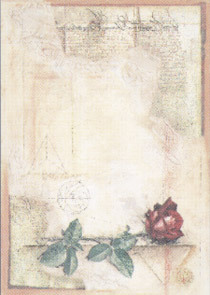 Rössler Designblatt A4 - Rose, 50 Stück