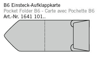 Rössler Papier Style, Pocket Einsteck Klappkarte B6,  50 Stück