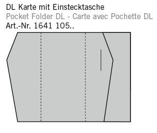 Rössler Papier Style, Clutch, Einsteck Klappkarte DL, 50 Stück