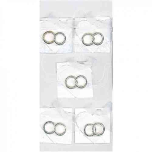 Rössler Sticker Ringe auf geprägten Herzen, 6 Packungen a 5 Sticker