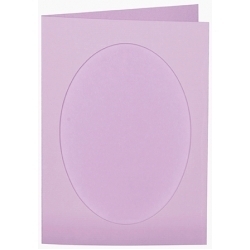 Artoz Papier - ANGEBOT - A6 Passepartoutkarte, oval, flieder, 25 Stück